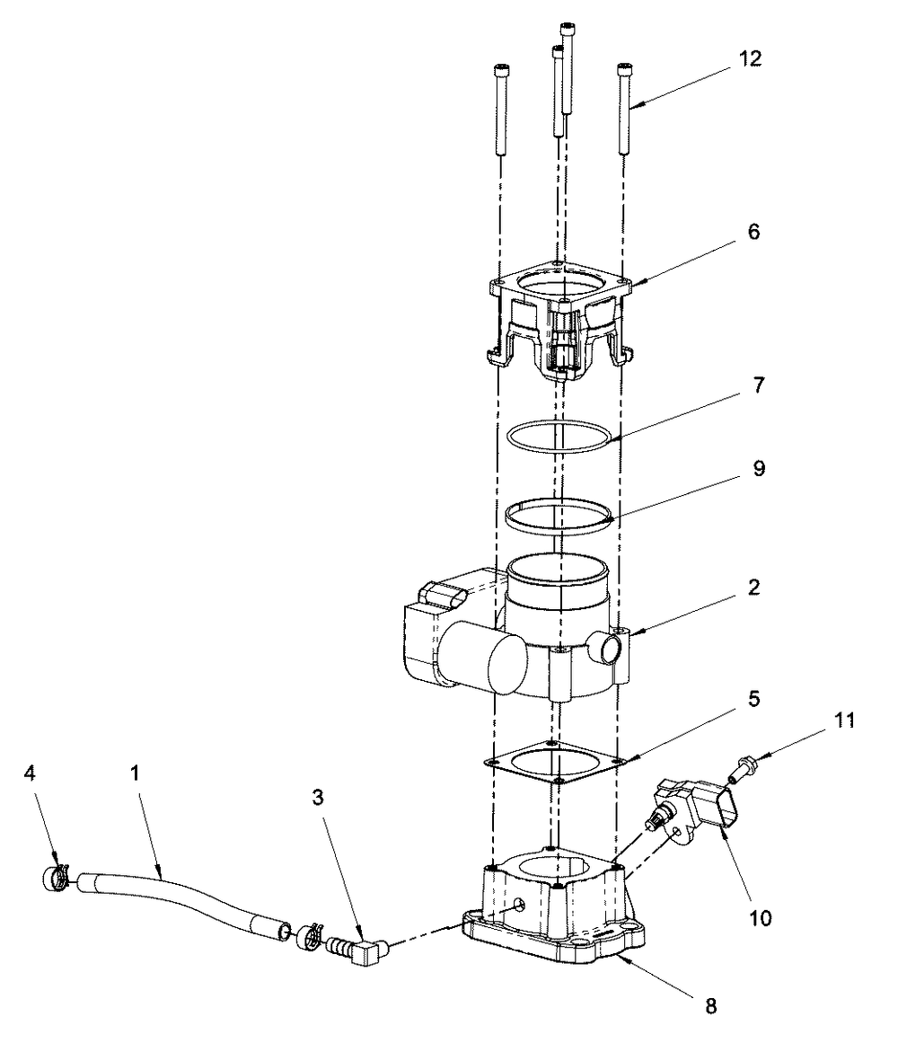 Engine Service Parts - Throttle Body Diagram and Parts List for 076138-00  Briggs and Stratton Generator